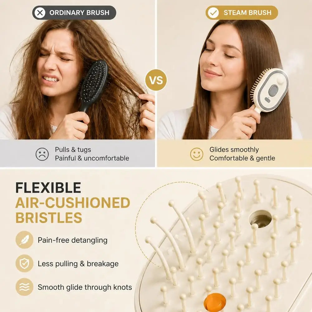 Electric Spray Hair Brush Rechargeable Water Spray Hair Brush