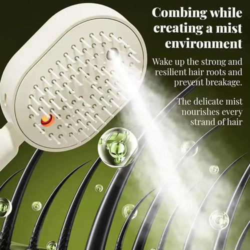 Electric Spray Hair Brush Rechargeable Water Spray Hair Brush